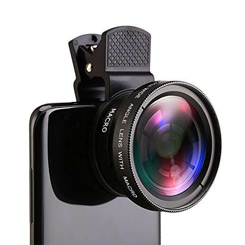 Sahgsa Handy Objektiv, Universal Smartphone Fischaugen Linse Kit, 0,45X Ultra Weitwinkel + Makro 2 In 1 Telefone Kamera Objektiv von Sahgsa