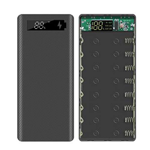 Sahkgye 5V USB 8X18650 Bankhülle mit digitalem Display Bildschirm Handy Ladegerät Halter - Schwarz von Sahkgye
