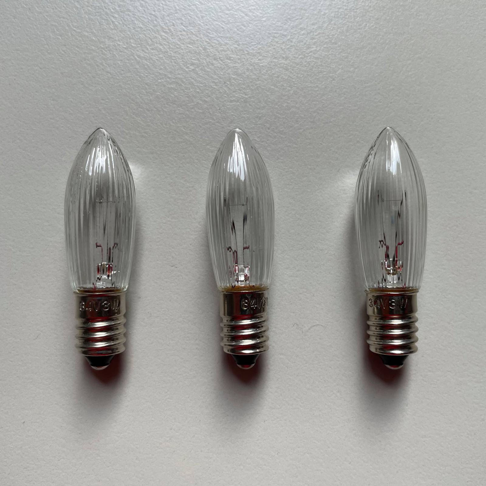 E10 Riffelkerze Ersatzlampe 3er Außenlichterbögen E10 Riffelkerze Ersatzlampe 3er Außenlichterbögen von Saico
