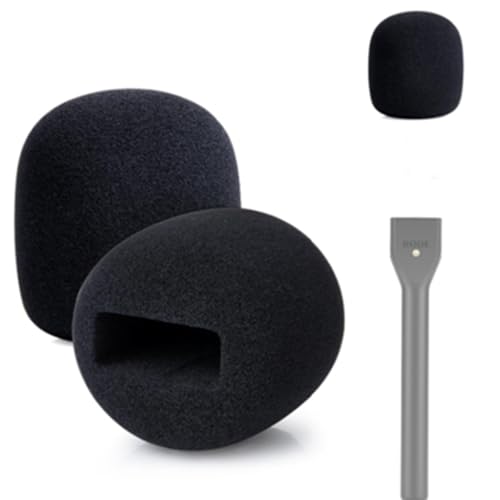 Saidbuds Mikrofon-Schaumstoff-Windschutzscheiben-Schwammabdeckungen für DJI Mic 2, Rode Wireless GO II, kabellos, Schwarz Saidbuds Mikrofon-Schaumstoff-Windschutzscheiben-Schwammabdeckungen für DJI Mic 2, Rode Wireless GO II, kabellos, Schwarz von Saidbuds