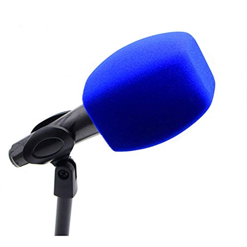 Schaumstoff-Mikrofon-Abdeckung, Handmikrofon-Windschutzscheibe, große Schaumstoff-Windschutzscheiben, Pop-Filter für Handmikrofon, Interview-Mikrofone (blau) von Saidbuds