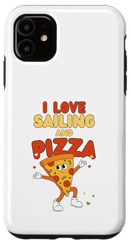 Segeldesign, Ich liebe Segeln und Pizza Hülle für iPhone 11 von Sailing Stuff