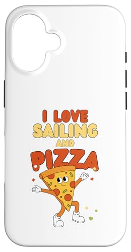 Segeldesign, Ich liebe Segeln und Pizza Hülle für iPhone 16 von Sailing Stuff