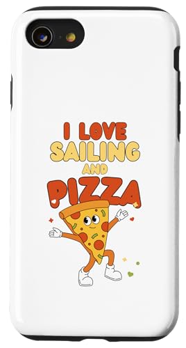 Segeldesign, Ich liebe Segeln und Pizza Hülle für iPhone SE (2020) / 7 / 8 von Sailing Stuff