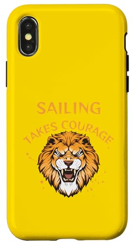 Segeln Design, Segeln nimmt Mut, Löwe Hülle für iPhone X/XS Segeln Design, Segeln nimmt Mut, Löwe Hülle für iPhone X/XS von Sailing Stuff