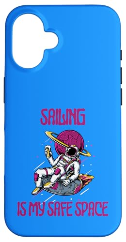 Segeln ist mein sicherer Raum, Astronaut Hülle für iPhone 16 von Sailing Stuff