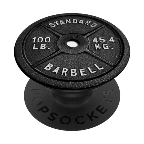 Hantelscheibe für Bodybuilding, 45,4 kg, 45,4 kg PopSockets mit austauschbarem PopGrip von Sailor Nostalgia Gifts