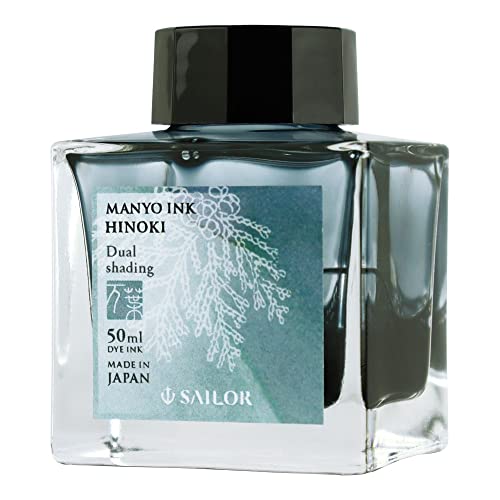 Sailor, Manyo Tinte, 50 ml Flasche, Hinoki (Blau-Grau), 132009218 von Sailor