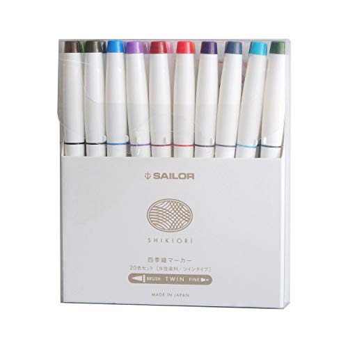 Sailor Calligraphy Brushpens Shikiori 20 Stück von Sailor