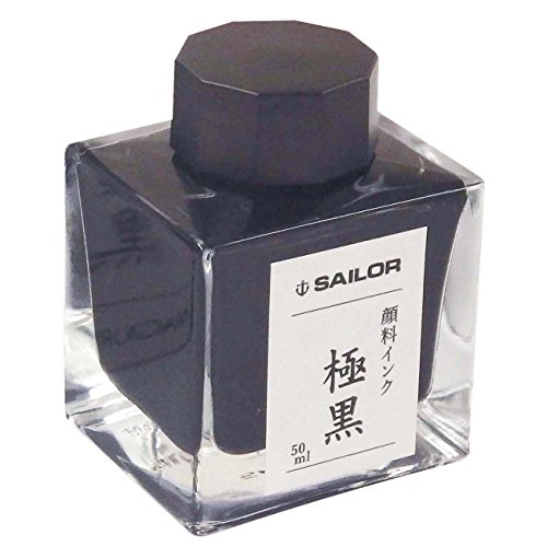 Sailor – Füllhalter Pigment Flasche Tinte 50 ml dunkel schwarz 13–2002–220 (2018 Neue Version) von Sailor