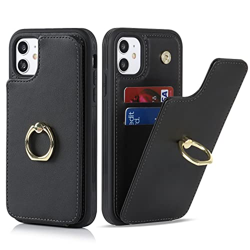 SailorTech für iPhone 11 Handyhülle mit Kreditkartenhalter für Frauen, iPhone 11 Hülle Ring-Ständer Kartenschlitze Standfunktion Modische Tasche für Männer - Schwarz SailorTech für iPhone 11 Handyhülle mit Kreditkartenhalter für Frauen, iPhone 11 Hülle Ring-Ständer Kartenschlitze Standfunktion Modische Tasche für Männer - Schwarz von SailorTech