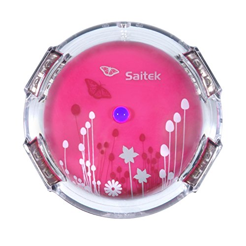 Saitek PZ54PF USB-Hub mit 4 Ports, Expression Design, Pink Bright Butterfly von Saitek