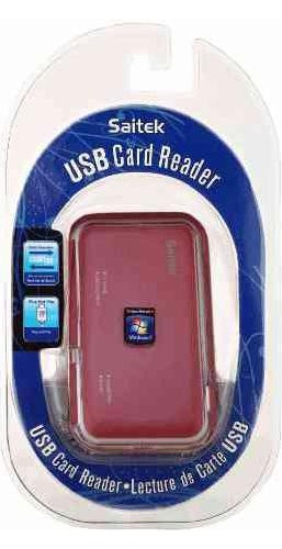 USB Card Reader - Saitek - Kartenlesegerät - Pink von Saitek