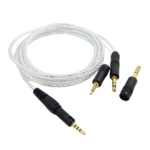 1,5 m Headset-Kabel für Technica ATH-M50X M40X M70X Kopfhörerkabel mit abnehmbaren 3 Steckern, verbessert Ihren Musikgenuss, geräuschfrei 1,5 m Headset-Kabel für Technica ATH-M50X M40X M70X Kopfhörerkabel mit abnehmbaren 3 Steckern, verbessert Ihren Musikgenuss, geräuschfrei von Saiyana
