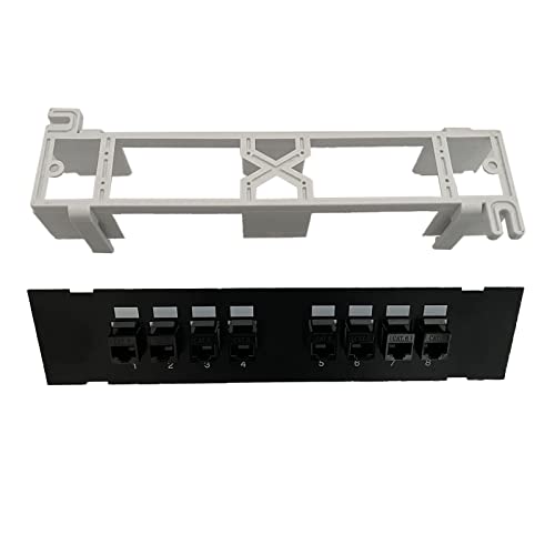 8 Ports Panel CAT6 RJ45 Extender Keystone Gigabit LAN Koppler Stecker Modul Slot für Internet Ethernet Straight Through 8 Ports Panel CAT6 RJ45 Extender Keystone Gigabit LAN von Saiyana