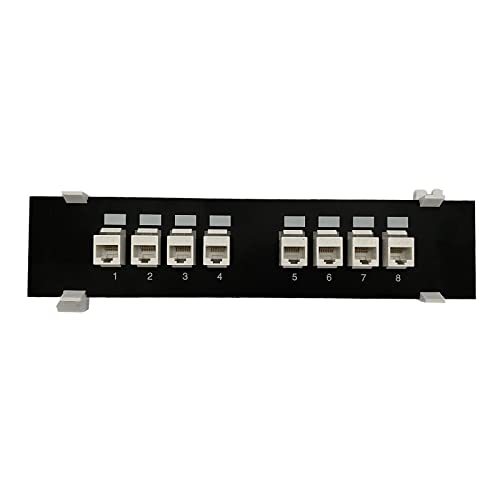 8 Ports Panel CAT6 RJ45 Extender Keystone Gigabit LAN Koppler Stecker Modul Slot für Internet Ethernet Straight Through 8 Ports Panel CAT6 RJ45 Extender Keystone Gigabit LAN von Saiyana