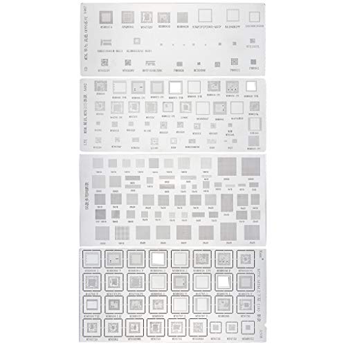 BGA-Schablonen für MTK MSM für CPU PM Power IC Reball Pin BGA Direct Heat Vorlage Edelstahl Reinigungstücher 4 Stück BGA-Schablonen für MTK MSM für CPU PM Power IC Reball Pin BGA Direct Heat Vorlage Edelstahl Reinigungstücher 4 Stück von Saiyana