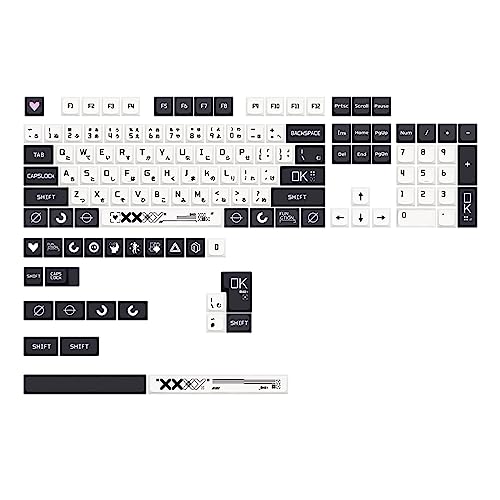 Dicke PBT-Tastenkappen, 128 Stück, Farbsublimations-Tastenkappen-Set, XDA CSgo-Profil, personalisiert für mechanische Tastatur, mehrsprachig, PBT-Tastenkappen, dicke PBT-Tastenkappen, 128 Tasten, XDA von Saiyana