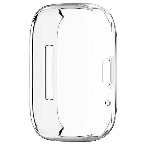 Kratzfeste, stoßfeste Displayschutzhülle, Gehäuse, Rahmenabdeckung, Stoßfängergehäuse, kompatibel mit RedmiWatch 3 Lite, Glas-Displayschutzfolie für Smartwatch, Privatsphäre, Uhrgehäuse, Uhr, PC von Saiyana