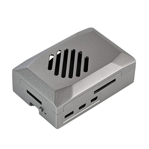 Saiyana Für RPI 5 Abdeckung Fall Mit 40 cm PWM Lüfter Für RPI5 Computer Board Schutz Box Gehäuse Silber Box Schutz Box von Saiyana