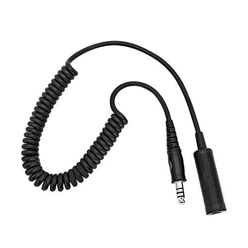 Saiyana Headset-Ersatz-Federkabel für Hubschrauber-Headset, 7,1 mm auf U174/U Kopfhörer, Spiralkabel, Verlängerungskabel, 7,1 mm Kopfhörer-Verlängerungskabel Saiyana Headset-Ersatz-Federkabel für Hubschrauber-Headset, 7,1 mm auf U174/U Kopfhörer, Spiralkabel, Verlängerungskabel, 7,1 mm Kopfhörer-Verlängerungskabel von Saiyana