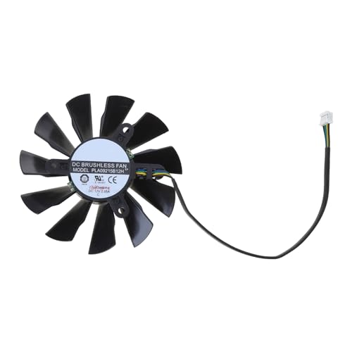 Saiyana Laptop-Kühler, 86 mm, Grafikkarten-Kühler, PLA09215B12H, 12 V, 4-poliges Lüftungsgerät für GTX1060 3G/6G ITX VGA-Video-Grafikkarte Saiyana Laptop-Kühler, 86 mm, Grafikkarten-Kühler, PLA09215B12H, 12 V, 4-poliges Lüftungsgerät für GTX1060 3G/6G ITX VGA-Video-Grafikkarte von Saiyana