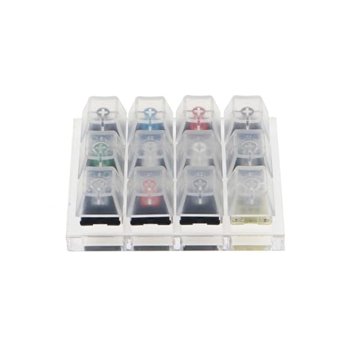 Saiyana Schaltertester Mechanische Tastaturen Schaltertestgerät MX Schaftabdeckung Mit Transparenter Tastenkappe Acrylbasis von Saiyana