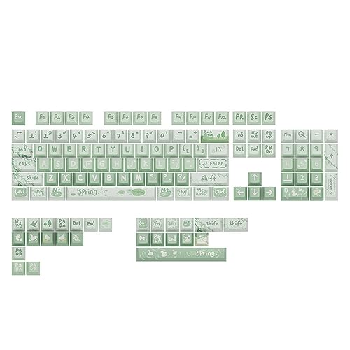 Saiyana Tastatur, 1 Set Tastenkappen, dicke PBT-Farbstoffsublimation, Kirschprofil-Tastenkappen-Set, lichtdicht, für Spiele, mechanische Tastatur-Tastenkappen von Saiyana