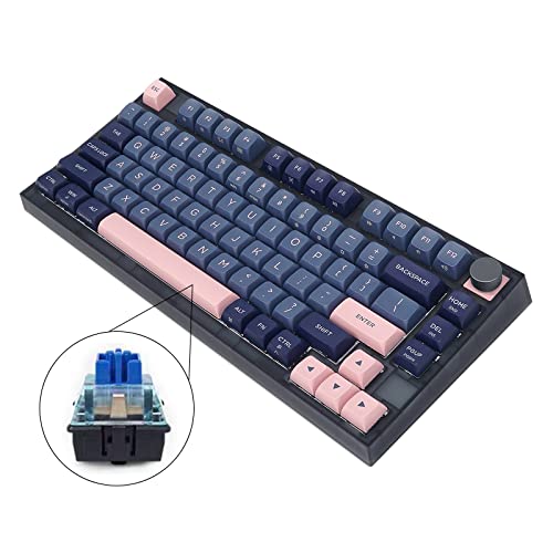 Saiyana Tastatur, GK75 Lite Mechanische Tastaturdichtung, Hot-Swap-fähige, programmierbare Tastaturen mit Drehknopf, RGB-Tastatur von Saiyana