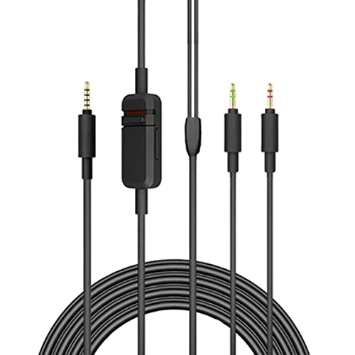 Verbessertes tragbares Kopfhörerkabel für MMX300-Kopfhörer, schwarzes Geflecht, PVC-Draht-Splitter, Hilfskabel, OFC-Kupferdraht, Hilfskabel von Saiyana