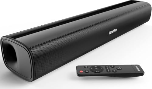 Saiyin Soundbar für TV Geräte, 40 Watt kleine Lautsprecher für Fernseher, Surround Sound System TV Soundbar Lautsprecher mit Bluetooth/Optical/AUX Anschluss für PC/Gaming/Projektoren, 17 Zoll Saiyin Soundbar für TV Geräte, 40 Watt kleine Lautsprecher für Fernseher, Surround Sound System TV Soundbar Lautsprecher mit Bluetooth/Optical/AUX Anschluss für PC/Gaming/Projektoren, 17 Zoll von Saiyin