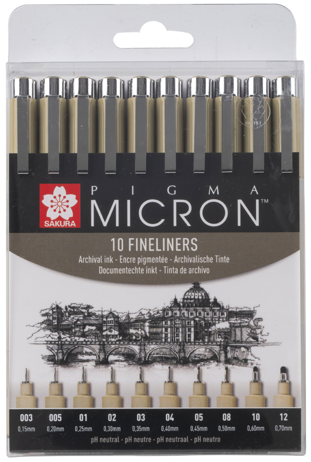 SAKURA Fineliner PIGMA MICRON, 10er Etui, schwarz SAKURA Fineliner PIGMA MICRON, 10er Etui, schwarz von Sakura