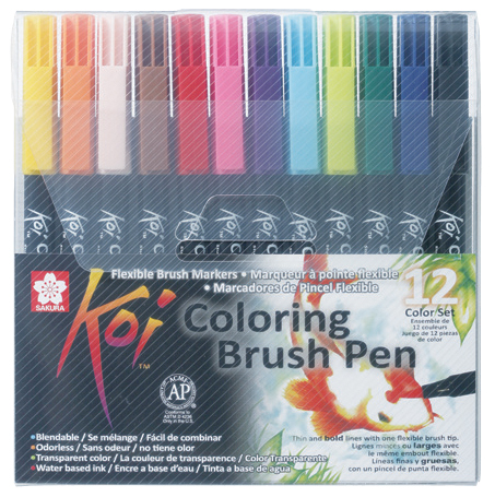 SAKURA Pinselstift Koi Coloring Brush, 12er Etui von Sakura