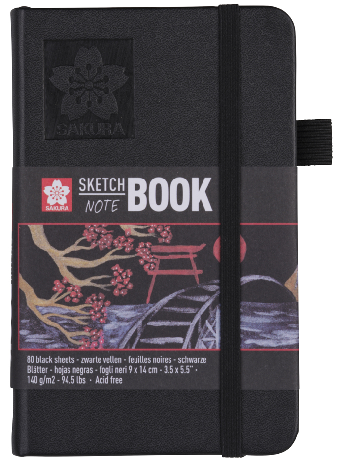 SAKURA Skizzenbuch/Notizbuch, 210 x 297 mm, schwarz von Sakura