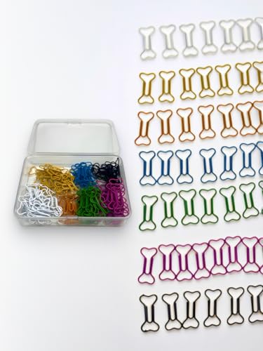 Salamstore Büroklammern in Knochenform, Metall, 100 Stück, mehrfarbig Salamstore Büroklammern in Knochenform, Metall, 100 Stück, mehrfarbig von Salamstore