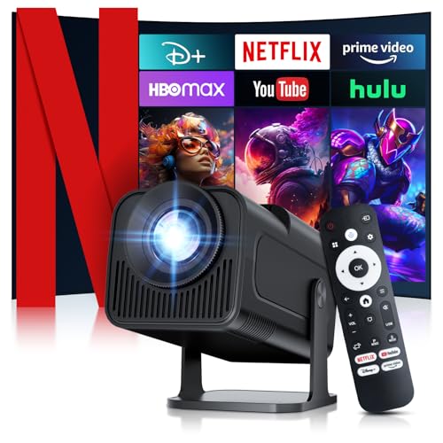 Salange Beamer【Official Netflix】 Mini Beamer 4k heimkino Unterstützt,Handy Projektor Smart Beamer für Heimkino/Outdoor,Portable Projektor mit 5G WiFi und BT5.3,HY320MAX FHD 1080P Beamer Salange Beamer【Official Netflix】 Mini Beamer 4k heimkino Unterstützt,Handy Projektor Smart Beamer für Heimkino/Outdoor,Portable Projektor mit 5G WiFi und BT5.3,HY320MAX FHD 1080P Beamer von Salange