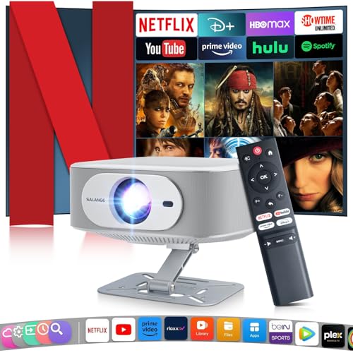 Salange Beamer【Official Netflix 】Native 1080P Projektor Unterstützt 4K,mit WiFi und Bluetooth 5.2 Elektronischer Fokus & Auto Korrektur,Android 13 One Click Use Built-in Netflix/YouTube/PrimeVideo/D+ Salange Beamer【Official Netflix 】Native 1080P Projektor Unterstützt 4K,mit WiFi und Bluetooth 5.2 Elektronischer Fokus & Auto Korrektur,Android 13 One Click Use Built-in Netflix/YouTube/PrimeVideo/D+ von Salange