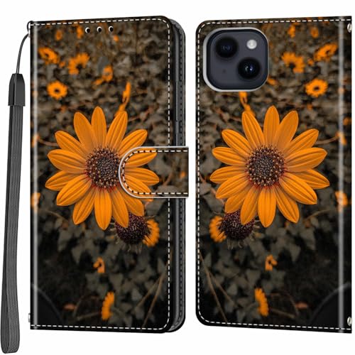 Salanheo Handyhülle für iPhone 15 Plus Hülle, für iPhone 15 Plus Hülle, Leder Schutzhülle Klapphülle mit [Kartenfach] [Standfunktion] Hülle Kompatibel iPhone 15 Plus von Salanheo