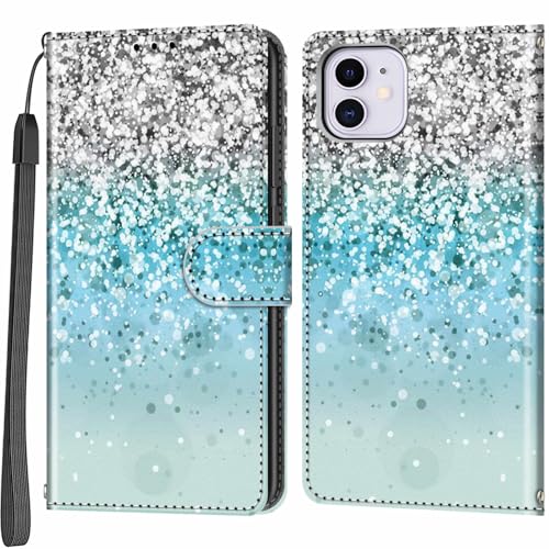 Salanheo Hülle für iPhone 11, Flip Case mit Standfunktion, Magnetischer Verschluss, 3 Kartenfächer, Glitzer, Kunstleder, Schwarz Salanheo Hülle für iPhone 11, Flip Case mit Standfunktion, Magnetischer Verschluss, 3 Kartenfächer, Glitzer, Kunstleder, Schwarz von Salanheo