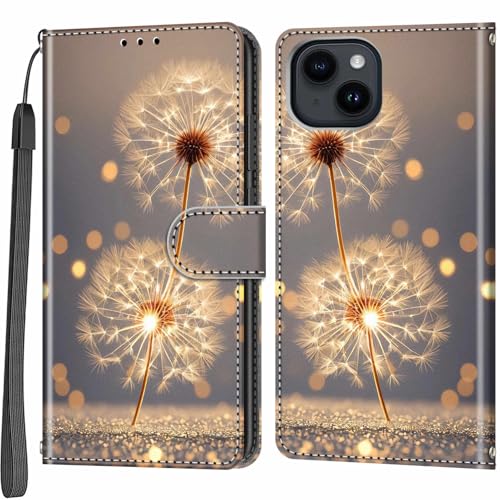 Salanheo Handyhülle für iPhone 15 Hülle Handyhülle mit [Kartenfach] [Standfunktion] Schutzhülle Klapphülle Handytasche Lederhülle Kompatibel für iPhone 15 von Salanheo