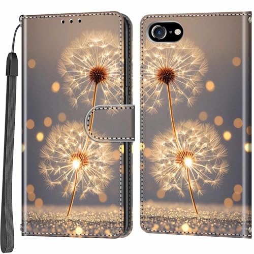 Handyhülle für iPhone 7 / iPhone 8 Hülle, Leder Stoßfeste Schutzhülle Klapphülle Handytasche Kompatibel iPhone 7 / iPhone 8 / SE2 (2020) / SE3 (2022) von Salanheo