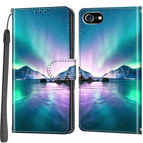 Salanheo Handyhülle für iPhone 7 / iPhone 8 Hülle, Leder Stoßfeste Schutzhülle Klapphülle Handytasche Kompatibel iPhone 7 / iPhone 8 / SE2 (2020) / SE3 (2022) von Salanheo