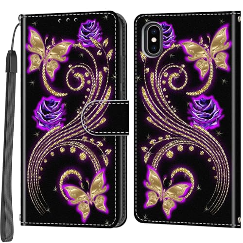 Salanheo Handyhülle für iPhone X/XS Hülle, mit Standfunktion Kartenfächern Stoßfeste Schutzhülle Klapphülle Handytasche Kompatibel iPhone X/XS Salanheo Handyhülle für iPhone X/XS Hülle, mit Standfunktion Kartenfächern Stoßfeste Schutzhülle Klapphülle Handytasche Kompatibel iPhone X/XS von Salanheo