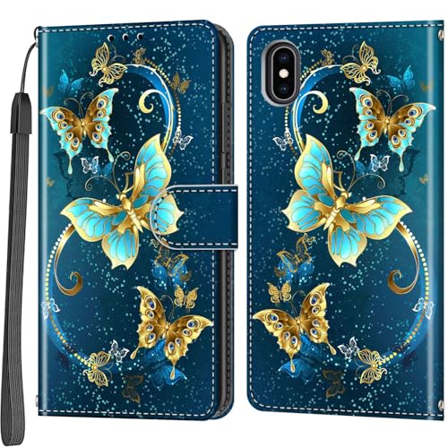 Handyhülle für iPhone X/XS Hülle, mit Standfunktion Kartenfächern Stoßfeste Schutzhülle Klapphülle Handytasche Kompatibel iPhone X/XS Handyhülle für iPhone X/XS Hülle, mit Standfunktion Kartenfächern Stoßfeste Schutzhülle Klapphülle Handytasche Kompatibel iPhone X/XS von Salanheo