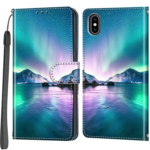 Salanheo Handyhülle für iPhone X/XS Hülle, mit Standfunktion Kartenfächern Stoßfeste Schutzhülle Klapphülle Handytasche Kompatibel iPhone X/XS Salanheo Handyhülle für iPhone X/XS Hülle, mit Standfunktion Kartenfächern Stoßfeste Schutzhülle Klapphülle Handytasche Kompatibel iPhone X/XS von Salanheo