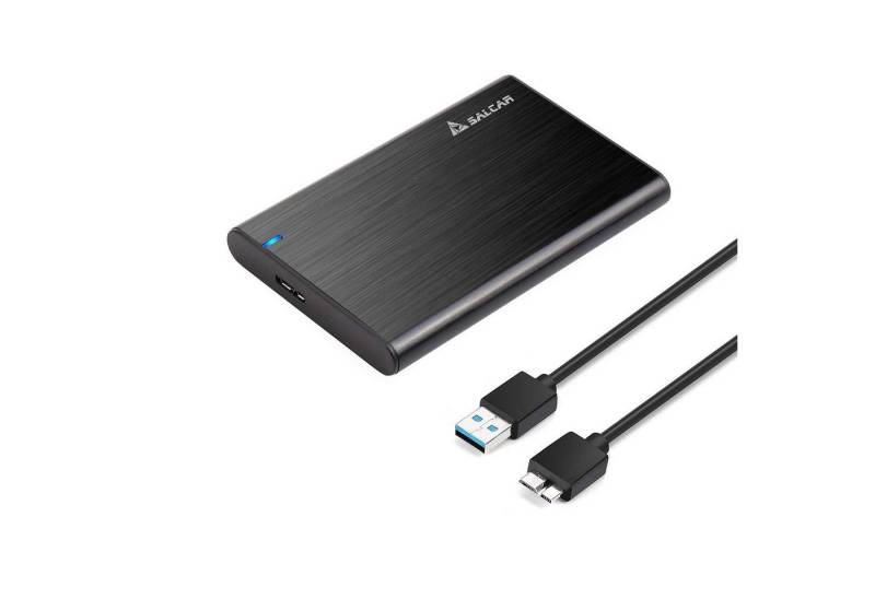 Salcar Festplatten-Gehäuse für 9.5mm 7mm 2.5 SATA HDD SSD, USB 3.0 Kabel" von Salcar