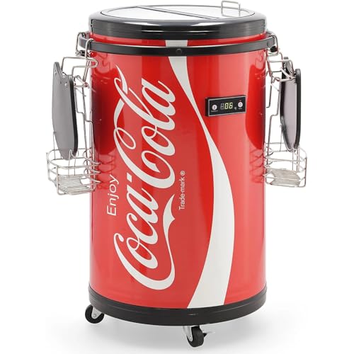 Salco Coca-Cola Partycooler – 50L Mini-Kühlschrank im stylischen Coca-Cola Design, Getränkekühlschrank, Flaschenkühlschrank mit Ablage für Partys & Events Salco Coca-Cola Partycooler – 50L Mini-Kühlschrank im stylischen Coca-Cola Design, Getränkekühlschrank, Flaschenkühlschrank mit Ablage für Partys & Events von Salco