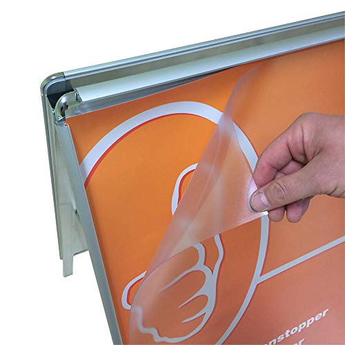 1x DIN A0+ 870 x 1218 mm – Ersatzfolie Schutzfolie Folie für Kundenstopper, Plakatrahmen, Wechselrahmen, Klapprahmen oder Plakatständer – mit Antireflex und UV Schutz – Dicke 0,5mm. von SalierShop