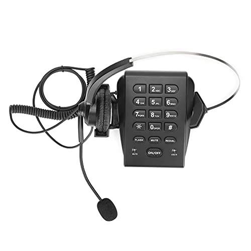 HT700 Corded Telefon mit Headset - Omnidirectional Microfon Call Center Kabelgebundene Telefon für Büro und Zuhause mit Einstellbarem Volumen und Weichen Ohrhörern HT700 Corded Telefon mit Headset - Omnidirectional Microfon Call Center Kabelgebundene Telefon für Büro und Zuhause mit Einstellbarem Volumen und Weichen Ohrhörern von Saluaqui