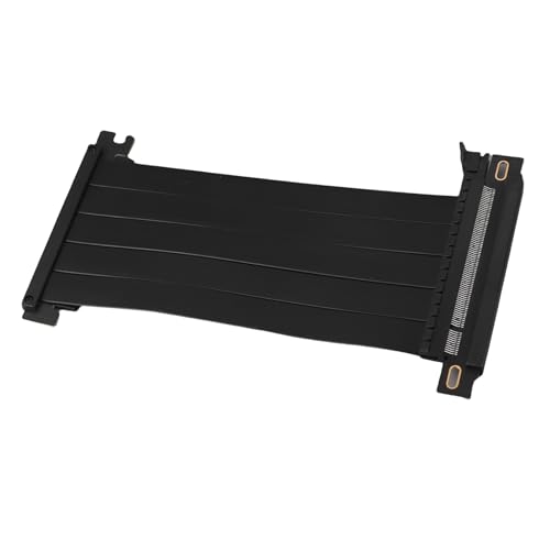 Hochgeschwindigkeits-PCIe 4.0 X16 Riser-Kabel mit Flexibler Zweiseitiger GPU-Erweiterung, 180-Grad-Design für RTX 4090, RX 7900 XT, Schwarz 60 Cm / 23,6 Zoll (20 cm) von Saluaqui